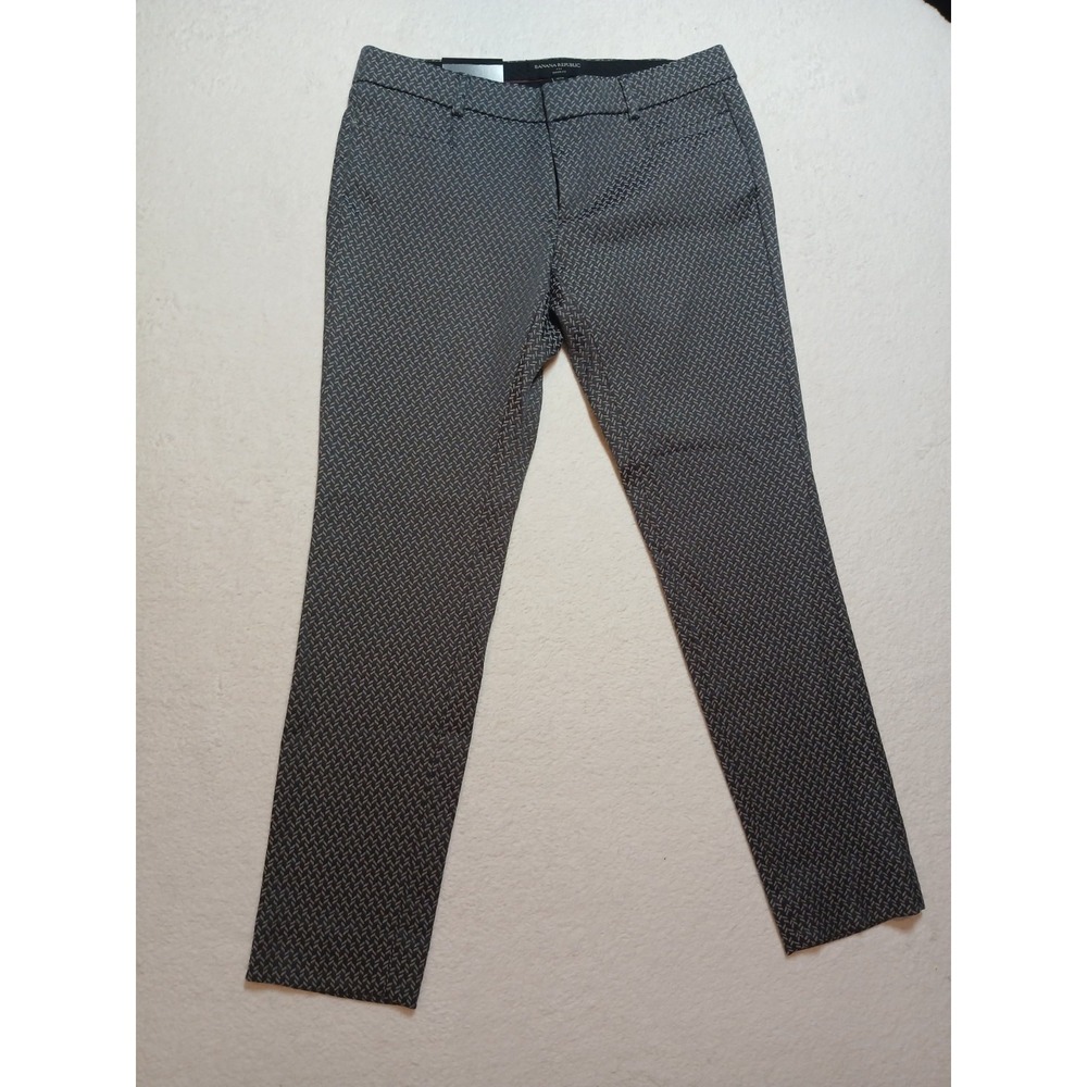 Banana Republic Sloan Pants Womens 2P Sloan Fit Petite Dress Work Geometric Dsgn